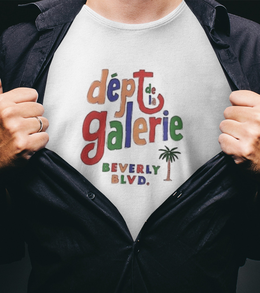 Dept De La Galerie Beverly Blvd Palm Tree Artistry T-Shirt