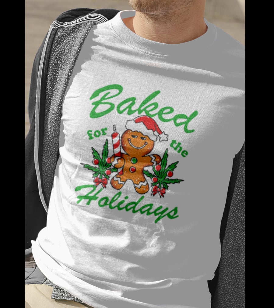 Baked For The Holidays Gingerbread Christmas Santa Hat T-Shirt