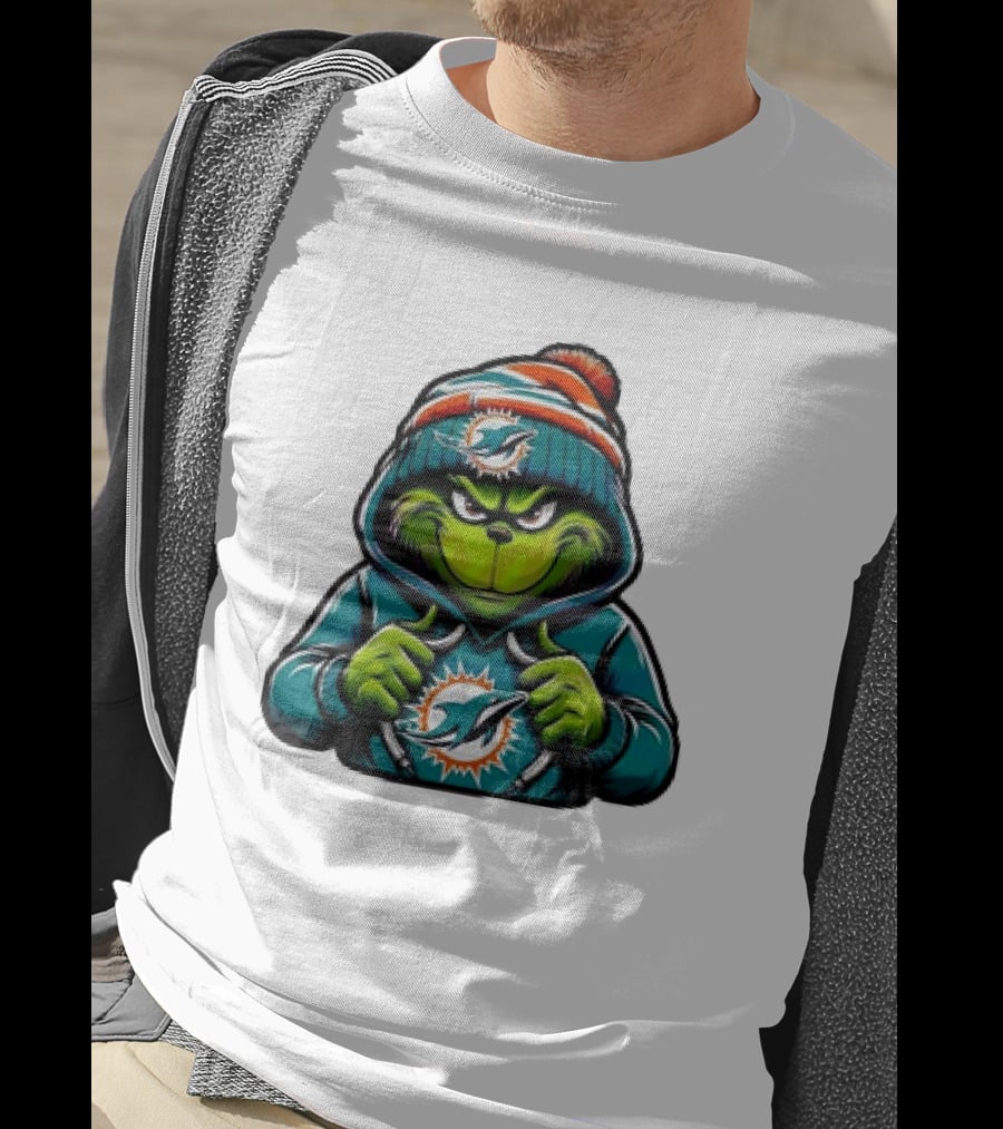 Retro Grinch Miami Dolphins NFL T-Shirt