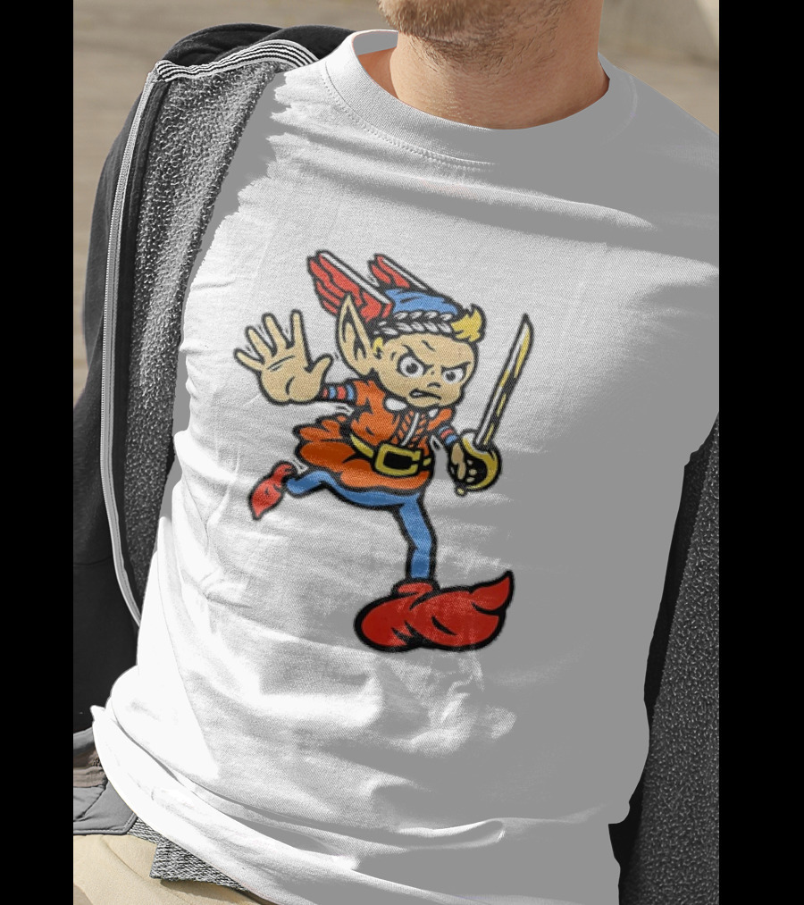 Cleveland Guardians Cartoon Baseball Mascot T-Shirt