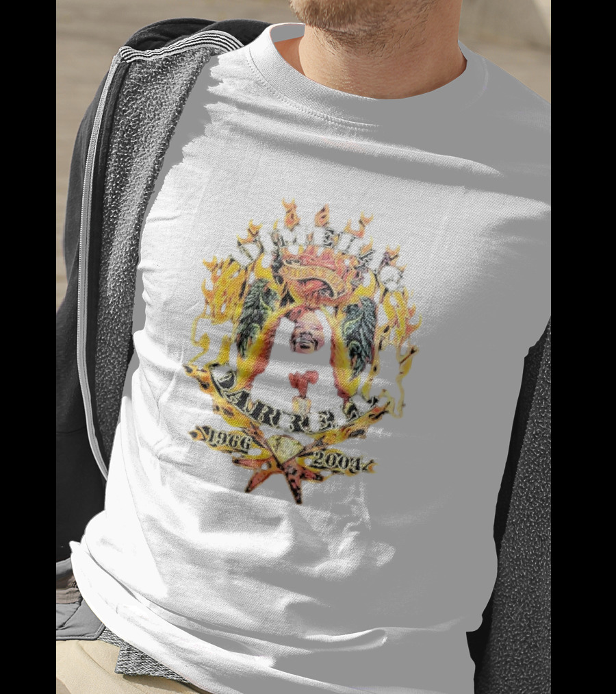 Dimebag Darrell 1966 2004 Vintage Shine On Flame Skull Crest Memorial T-Shirt