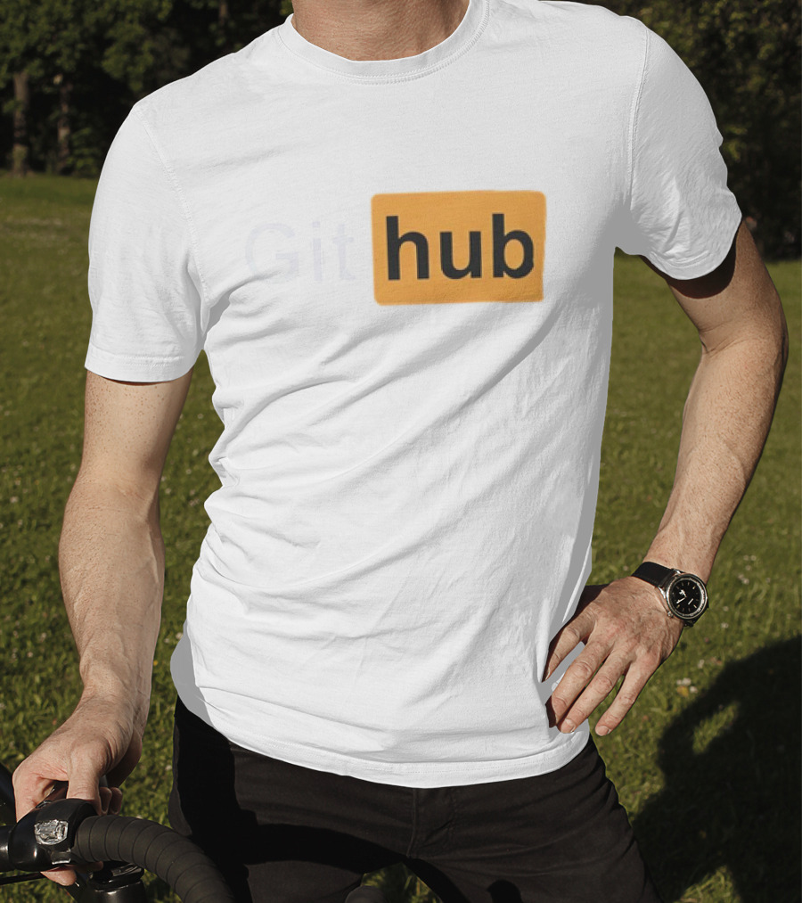 Git Hub Text With Yellow Highlight T-Shirt