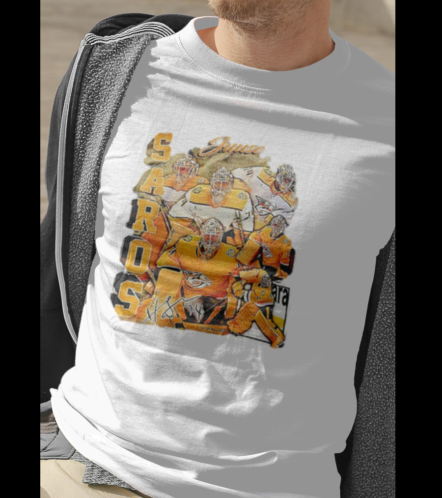 Juuse Saros Nashville Predators Hockey Vintage 17 True T-Shirt