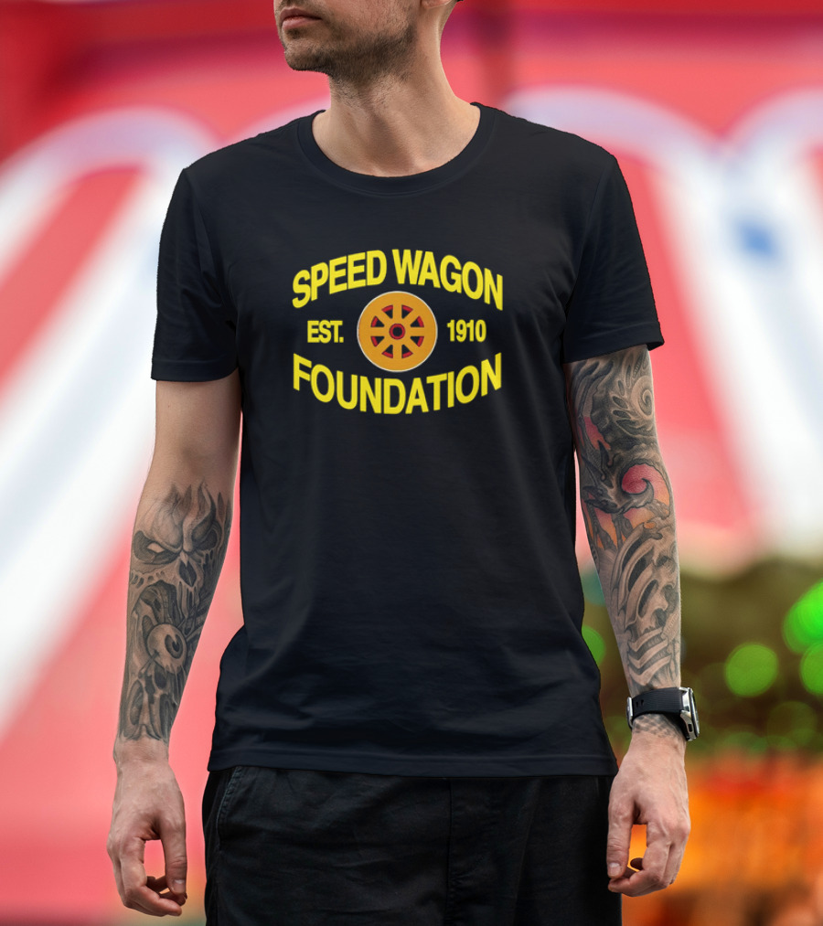 Speed Wagon Foundation Est 1910 Emblem with Wheel T-Shirt