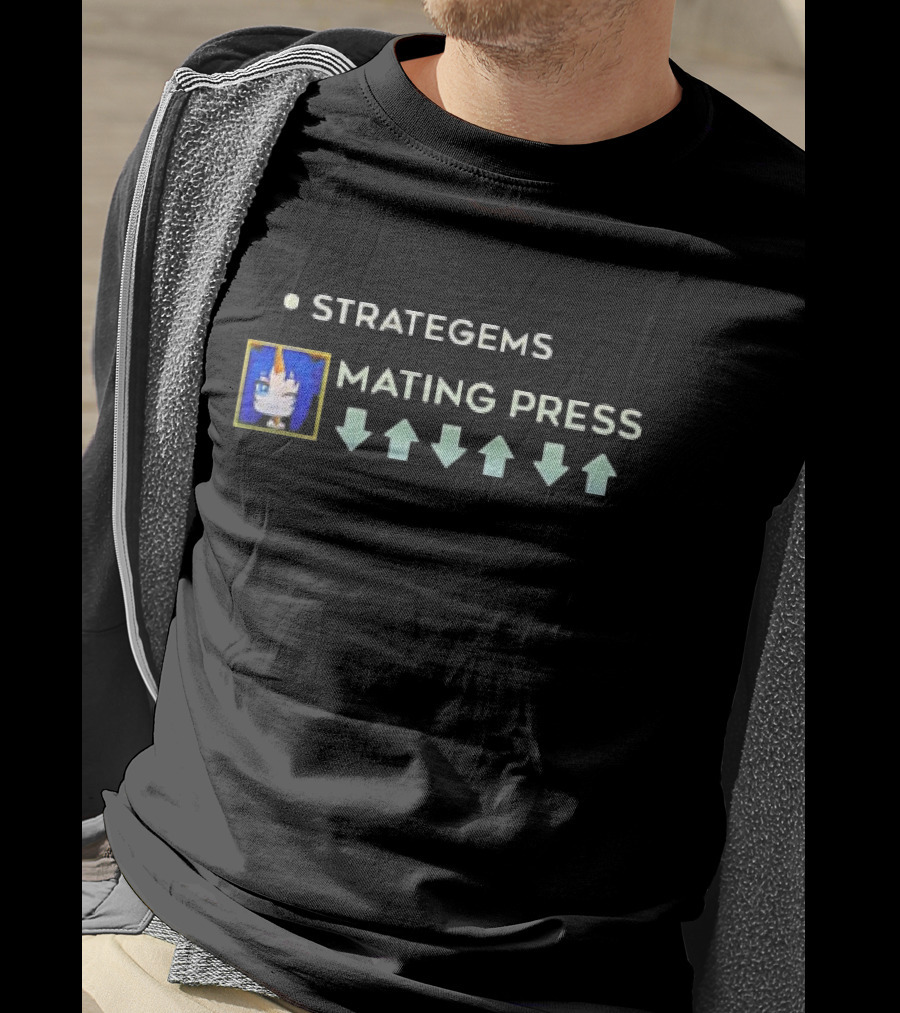 Strategems Mating Press Down Arrows Blue Unicorn T-Shirt