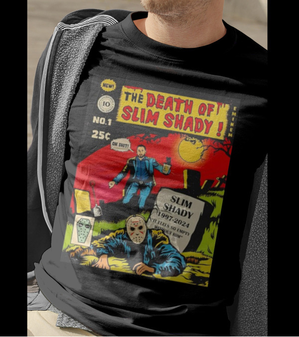 The Death Of Slim Shady 1997-2024 Eminem Comic Cover No.1 T-Shirt