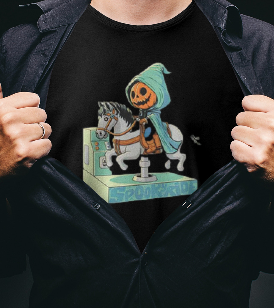 The Legend Of Sleepy Hollow Headless Horseman Spooky Ride Coin Operated Ride T-Shirt