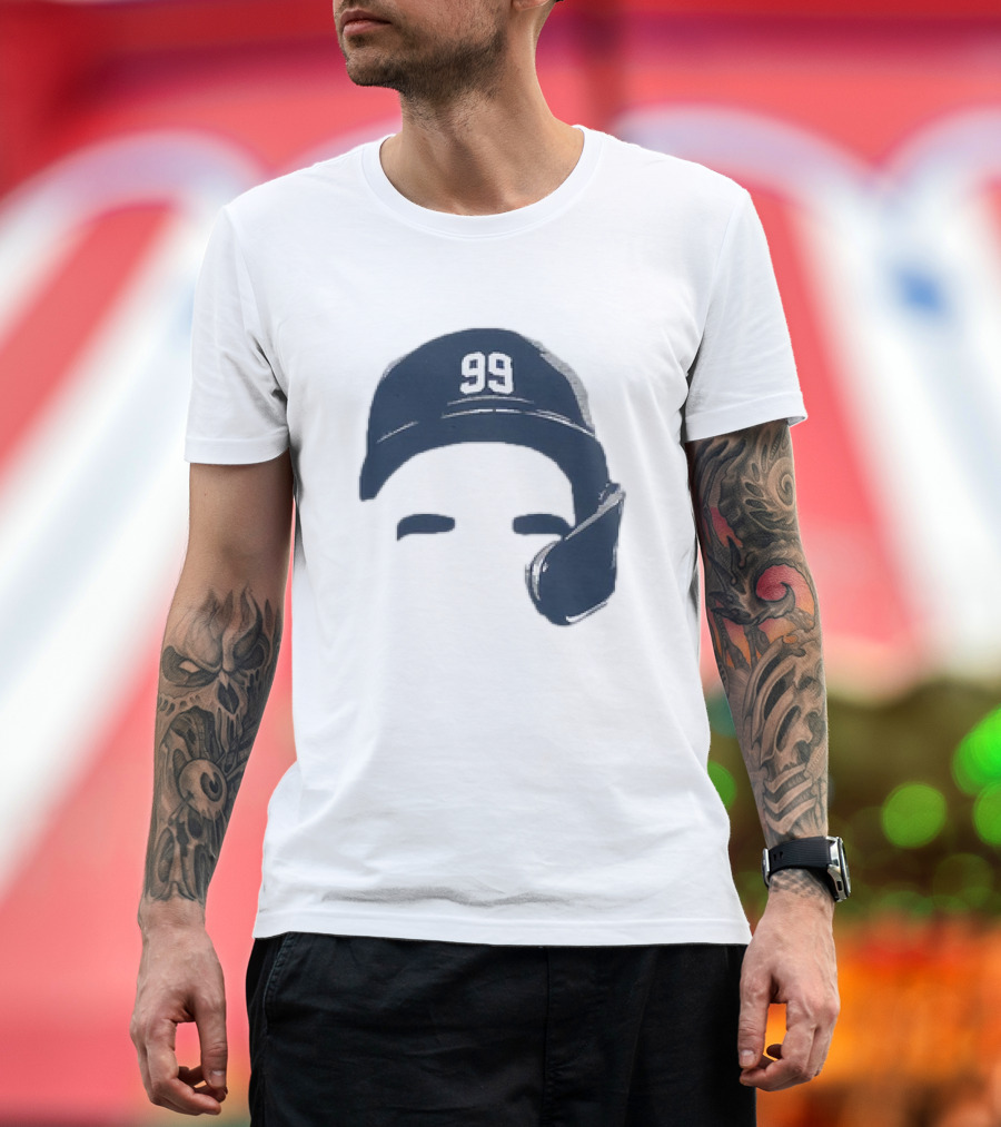 Aaron Judge New York Yankees Number 99 Blank Face Baseball Cap T-Shirt
