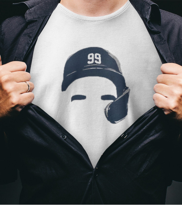 Aaron Judge New York Yankees Number 99 Blank Face Baseball Cap T-Shirt