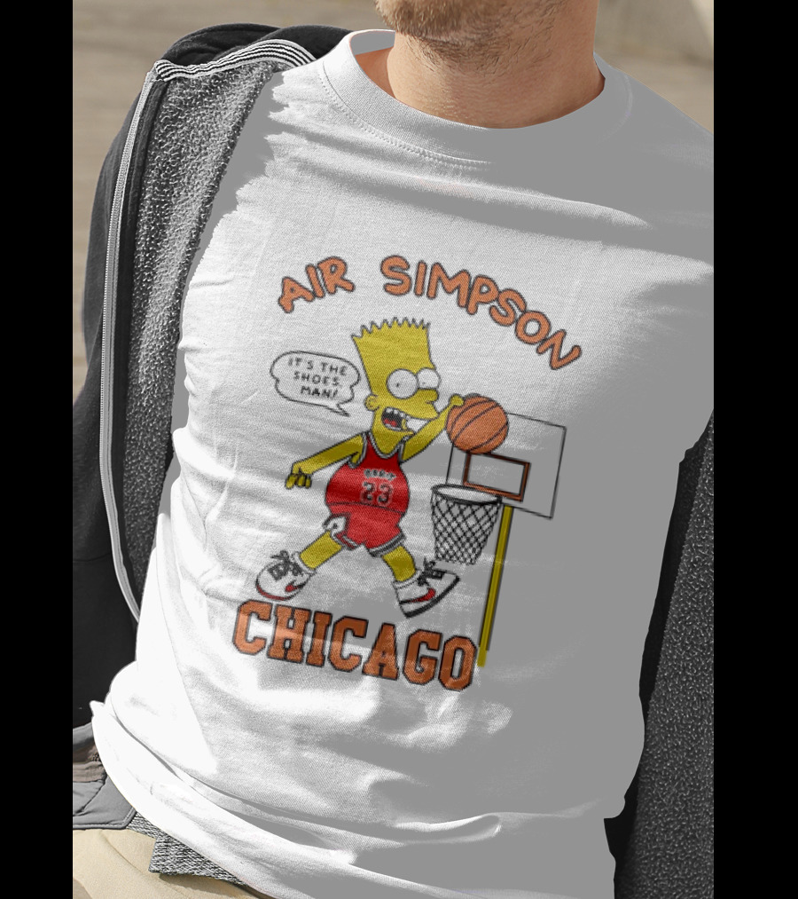Air Simpson Chicago Basketball Cartoon Michael Jordan T-Shirt
