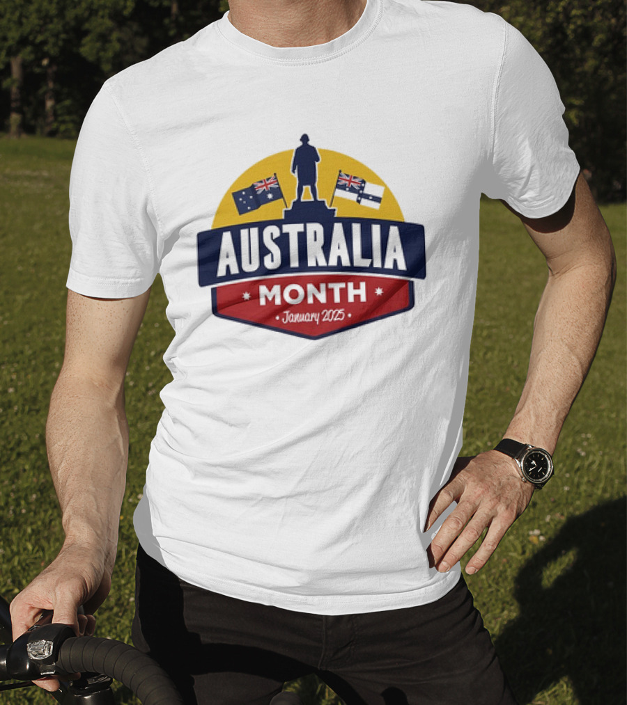 Australia Month Celebration January 2025 With Flags T-Shirt