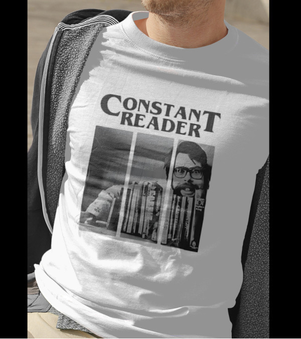 Constant Reader Stephen King Split Image With Books T-Shirt