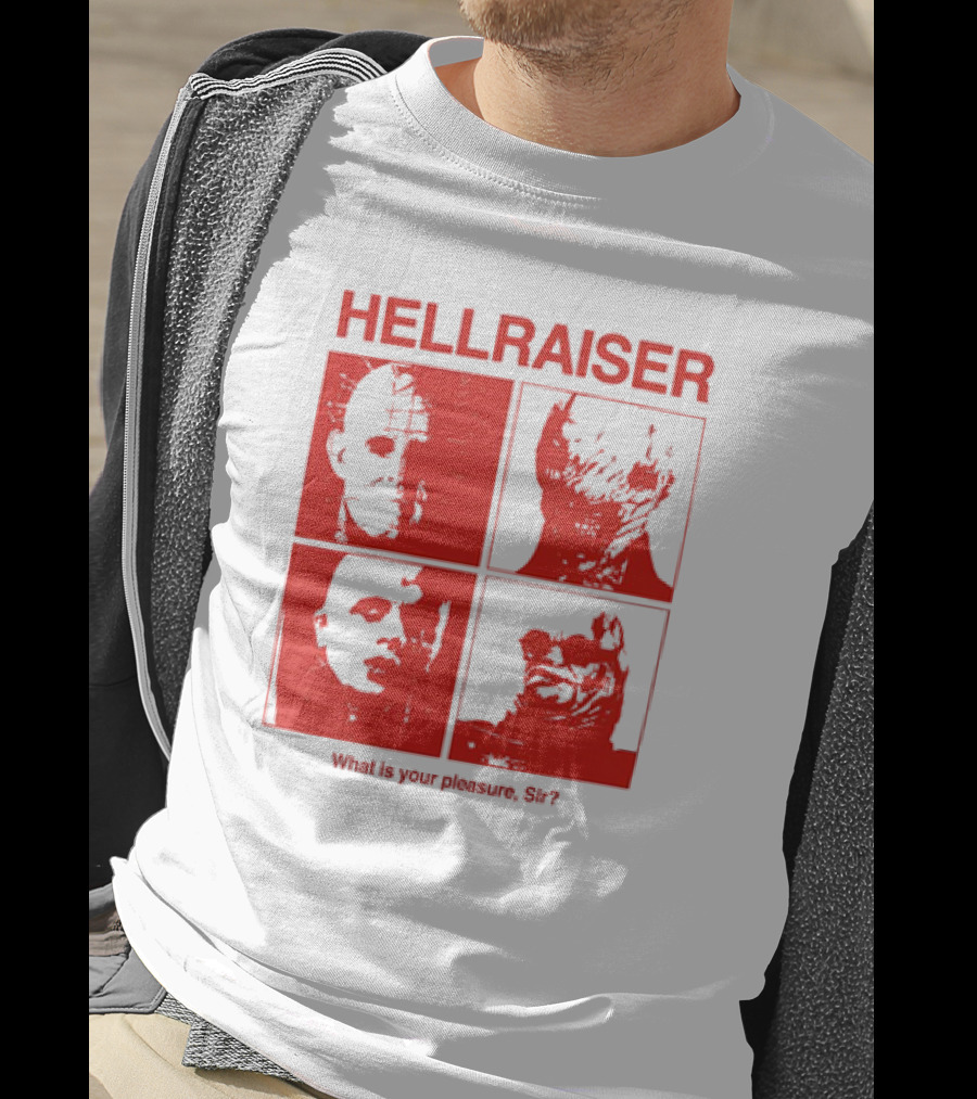 Hellraiser What Is Your Pleasure Sir Iconic Horror Faces Red T-Shirt
