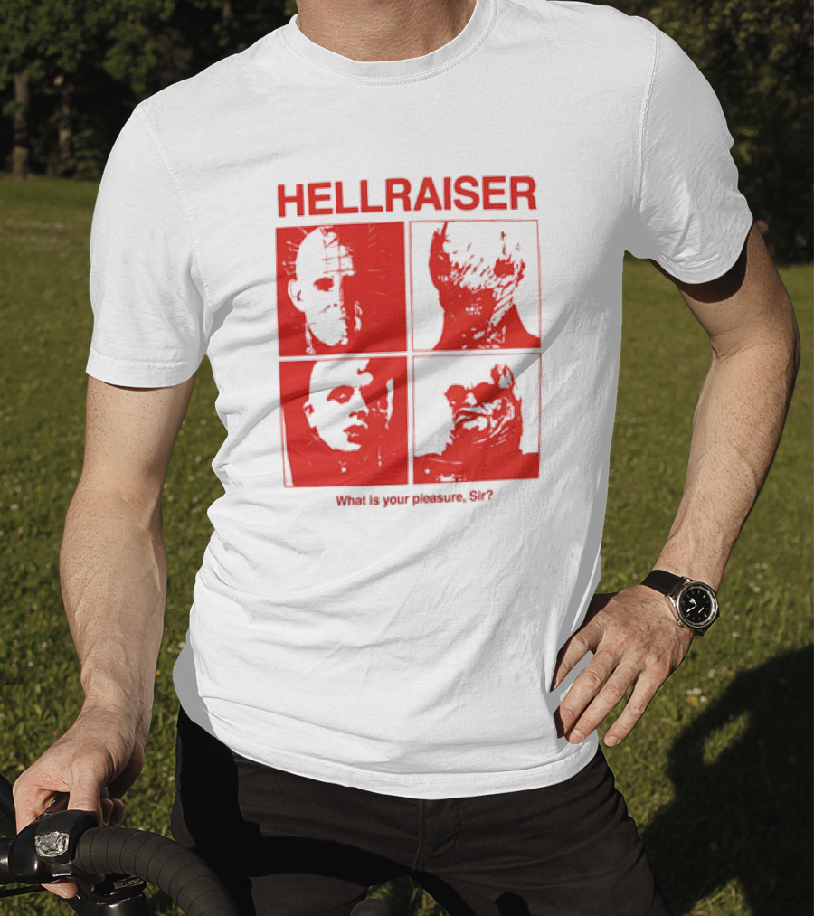 Hellraiser What Is Your Pleasure Sir Iconic Horror Faces Red T-Shirt