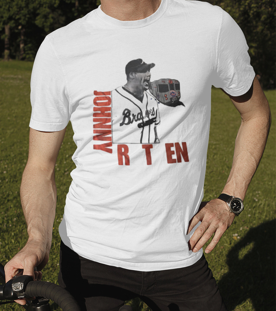 Johnny Rotten Braves Mets Subway Mashup Vintage T-Shirt
