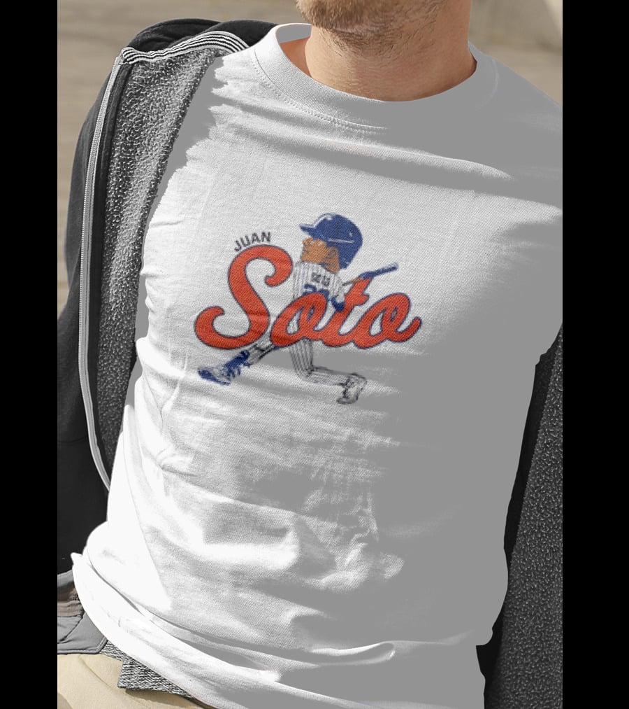 Juan Soto NYC MLBPA Licensed Queens Caricature T-Shirt