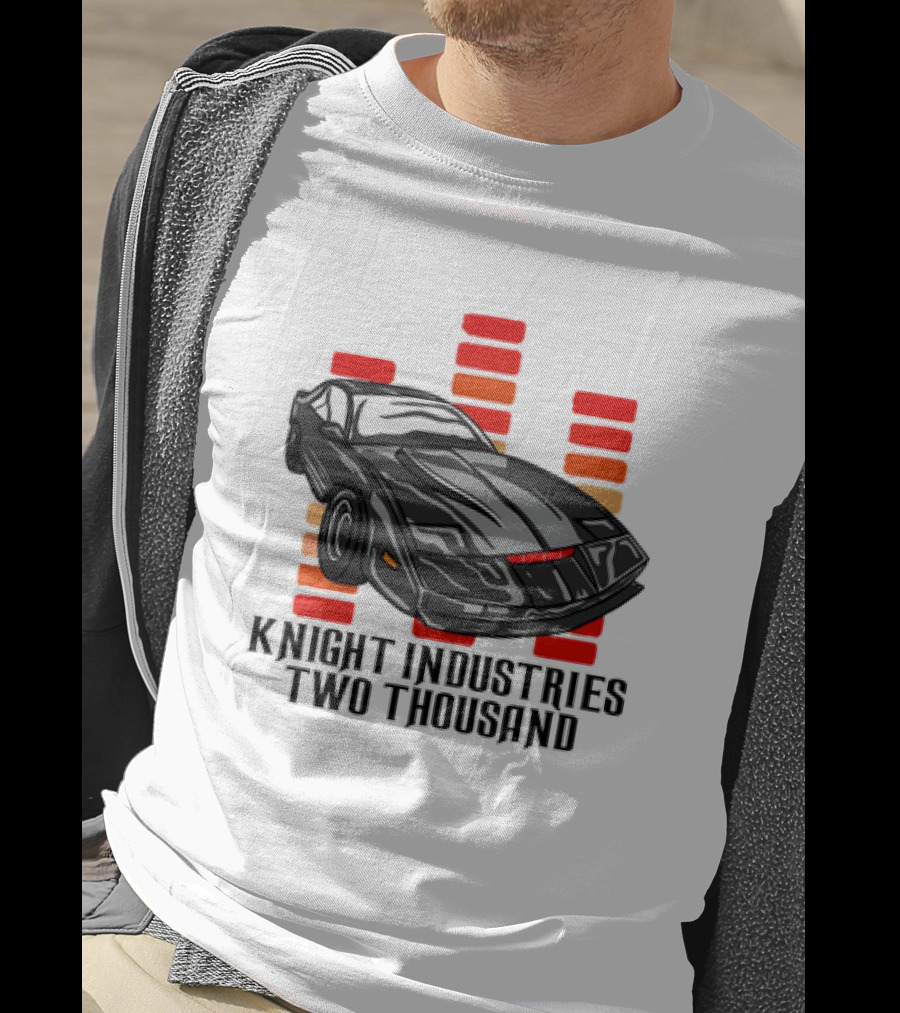 Knight Industries Two Thousand Iconic Car With Red Bar Elements T-Shirt