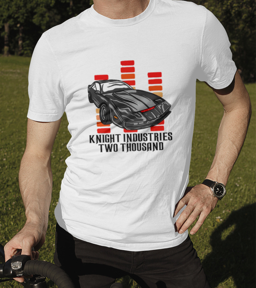 Knight Industries Two Thousand Iconic Car With Red Bar Elements T-Shirt