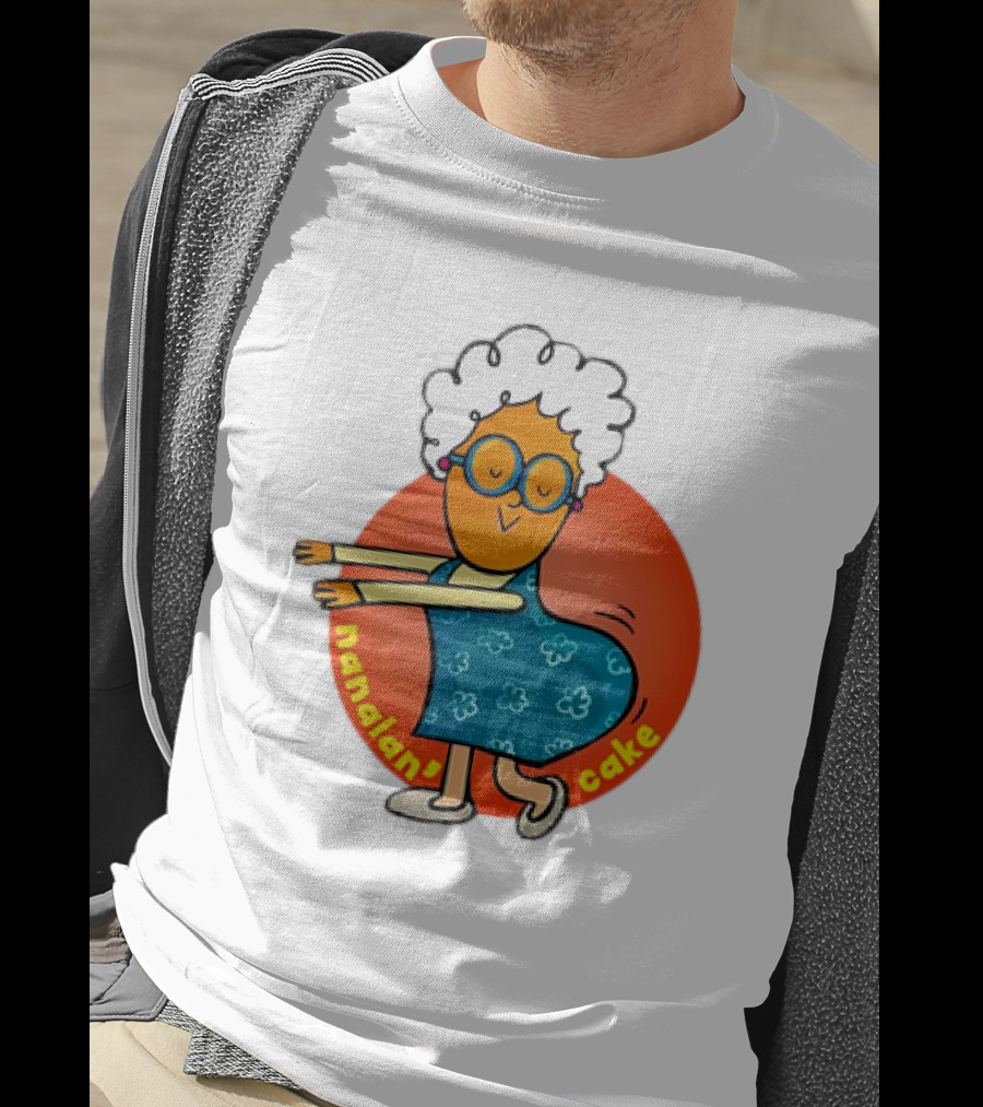 Nanalan Nana Cake Dancing Granny Character T-Shirt