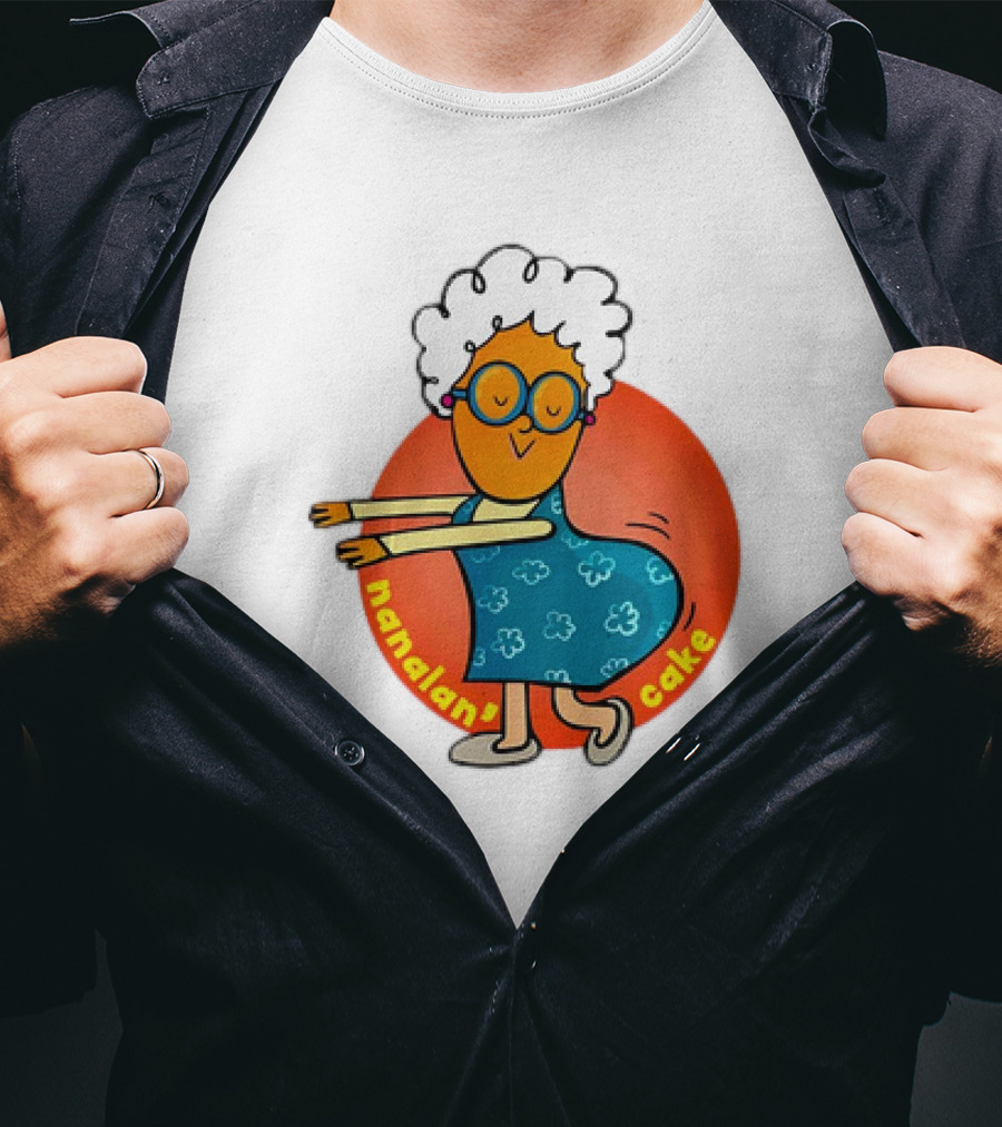 Nanalan Nana Cake Dancing Granny Character T-Shirt