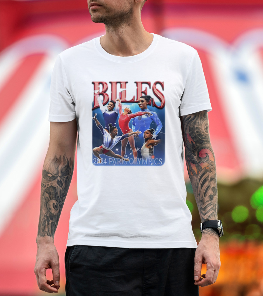 Biles 2024 Paris Olympics Gymnastics Champion T-Shirt