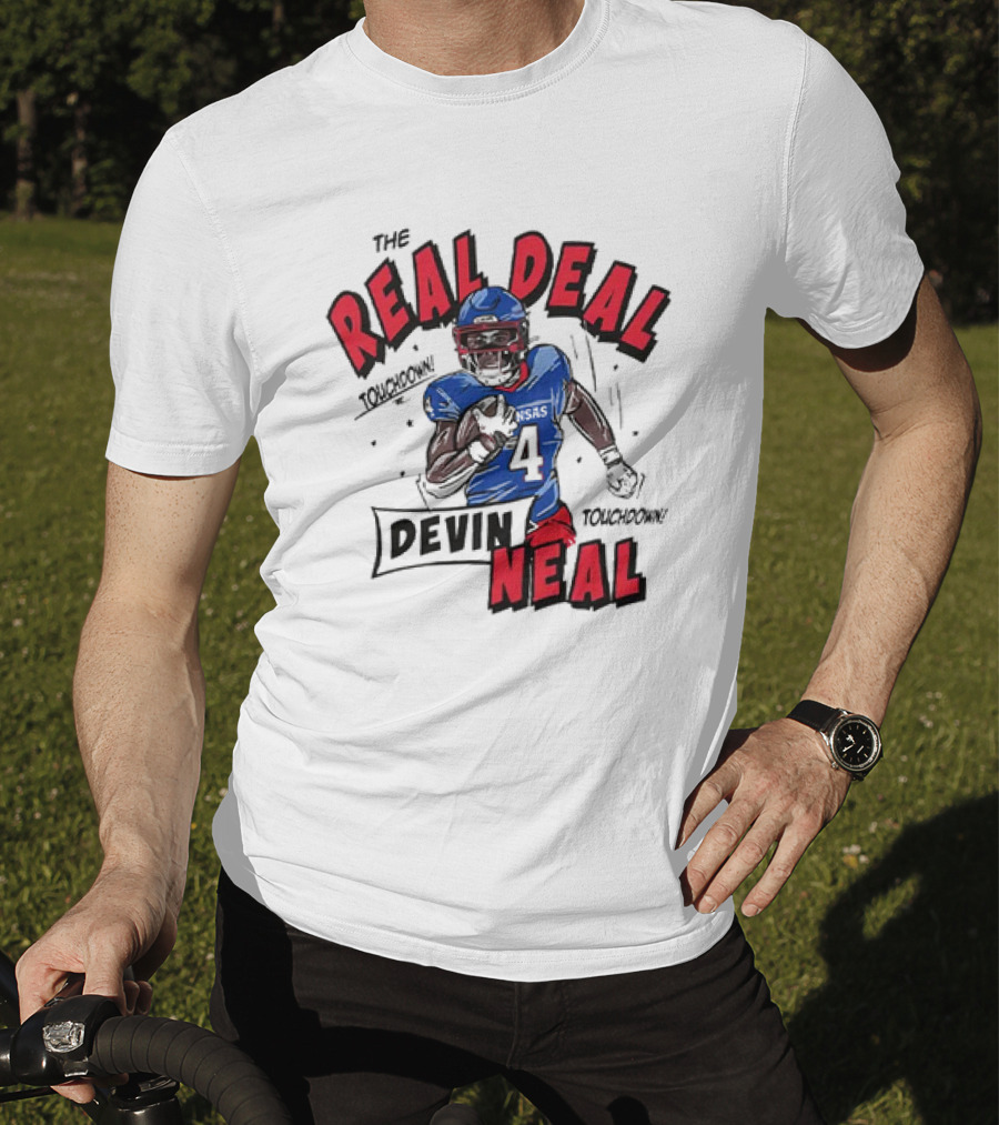 The Real Deal Devin Neal Kansas Touchdown Jayhawks T-Shirt
