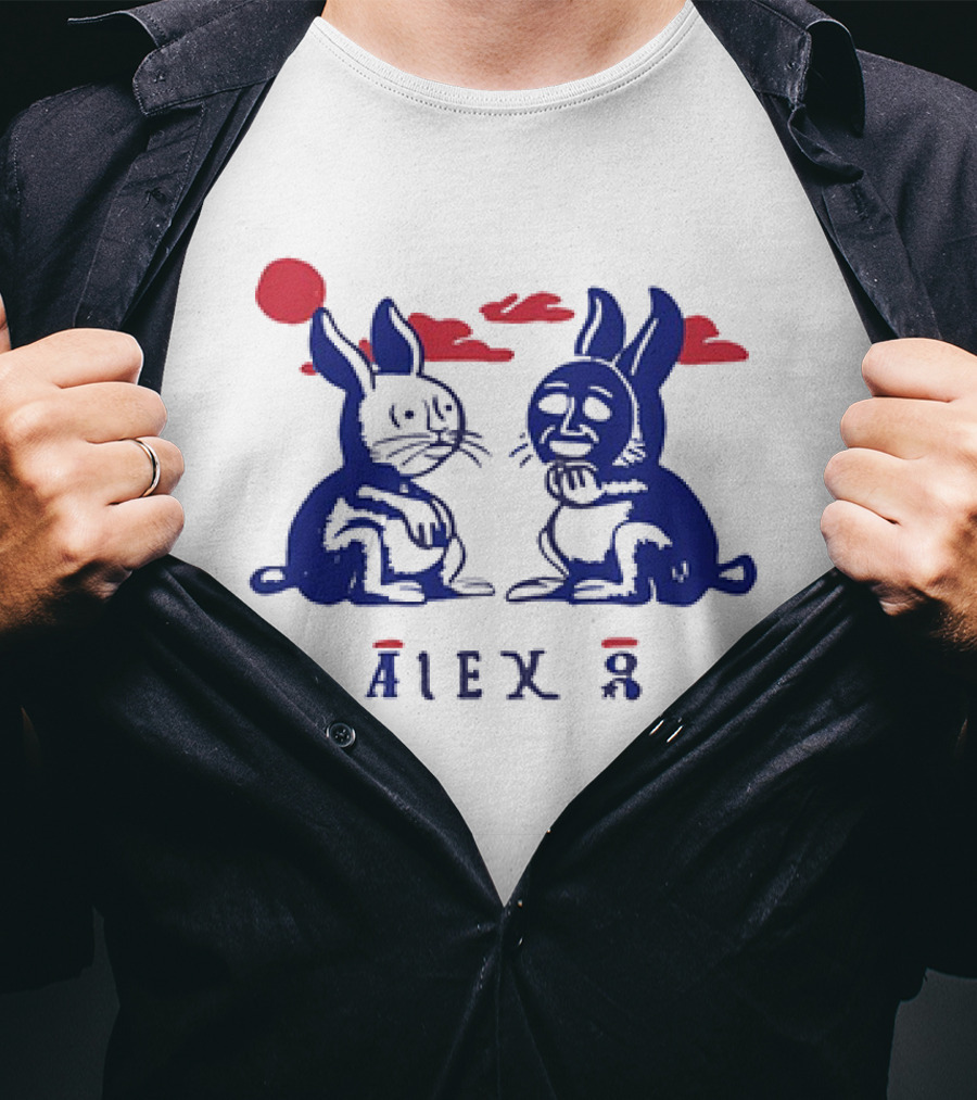 ALEX G Rabbit Duo With Red Clouds T-Shirt