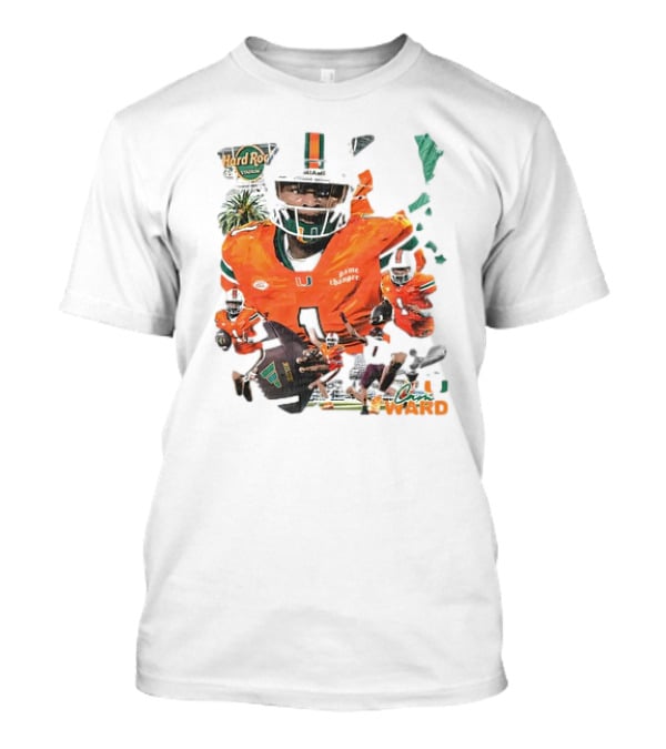 Cam Ward Miami Hurricanes Hard Rock Stadium Football T-Shirt