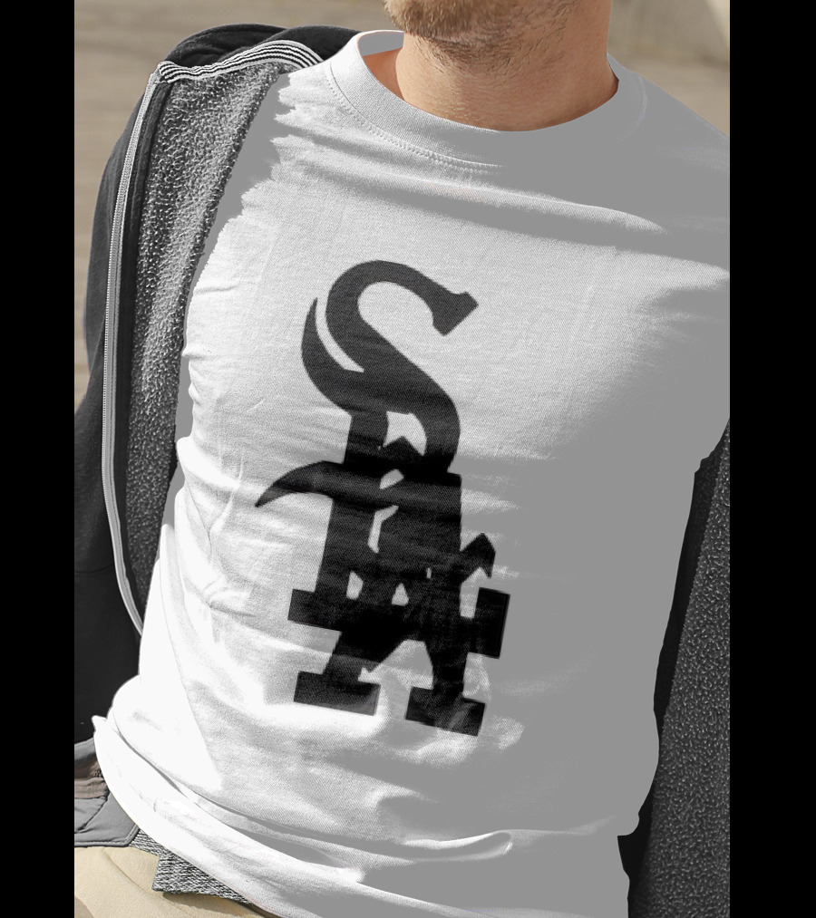Chicago White Sox And Los Angeles Dodgers Logo Combination T-Shirt