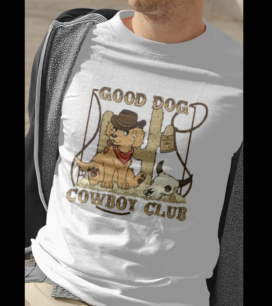 Good Dog Cowboy Club Cactus And Skull T-Shirt