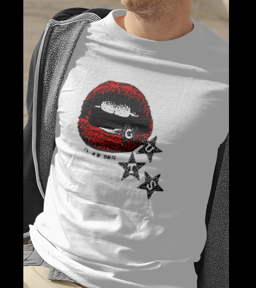 Olivia Rodrigo Guts Red Lips With Stars T-Shirt