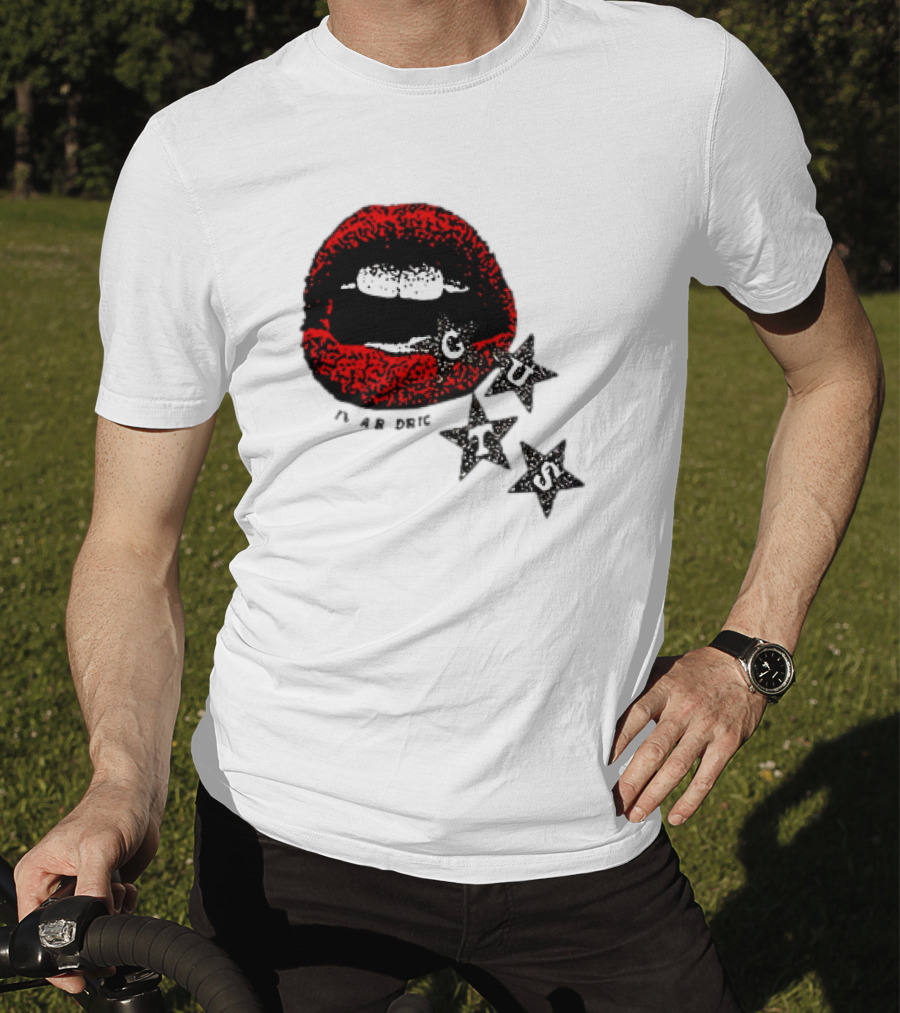 Olivia Rodrigo Guts Red Lips With Stars T-Shirt