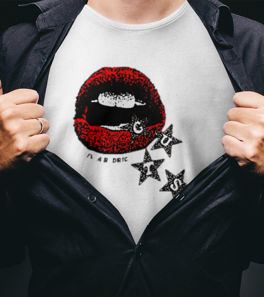 Olivia Rodrigo Guts Red Lips With Stars T-Shirt