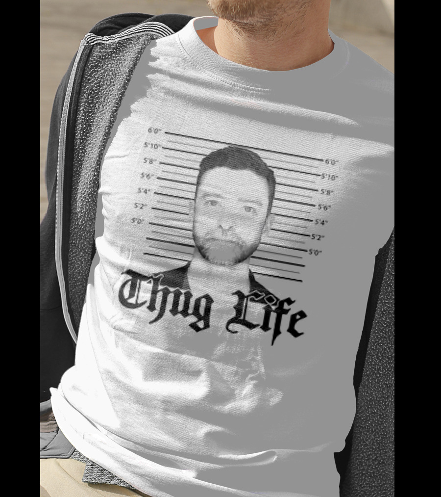 Thug Life Justin Timberlake Mugshot T-Shirt