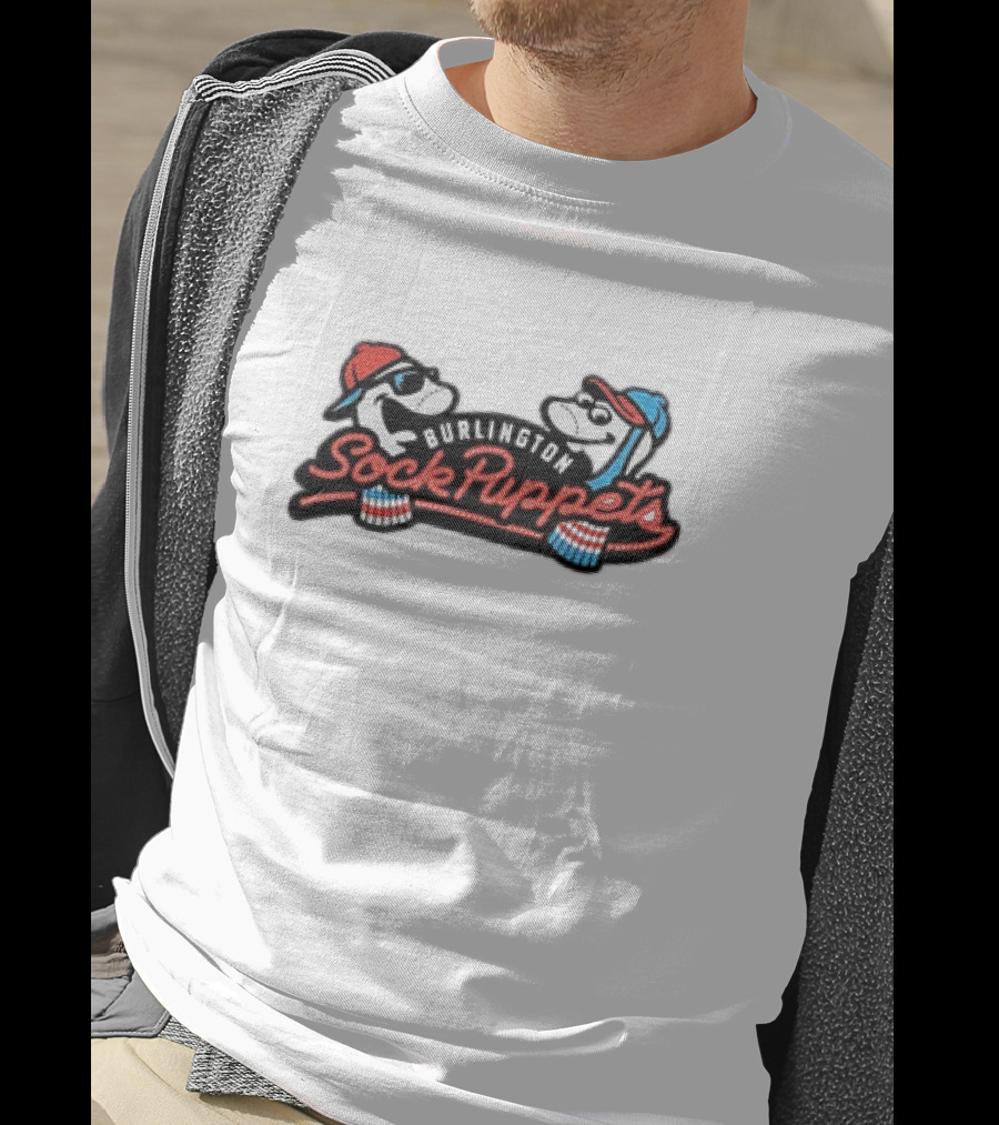 Burlington Sock Puppets Baseball Team Mascots T-Shirt