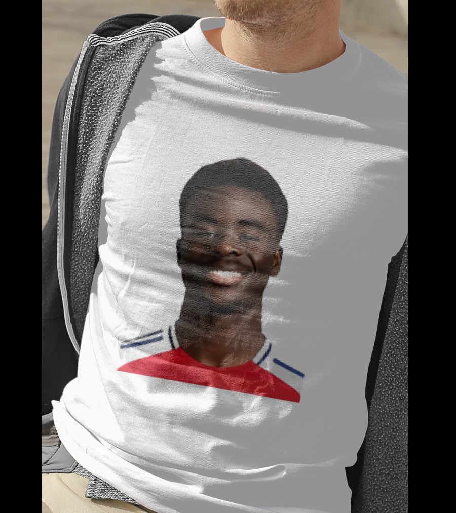 Bukayo Saka Arsenal F.C. Player Icon With Red Jersey T-Shirt