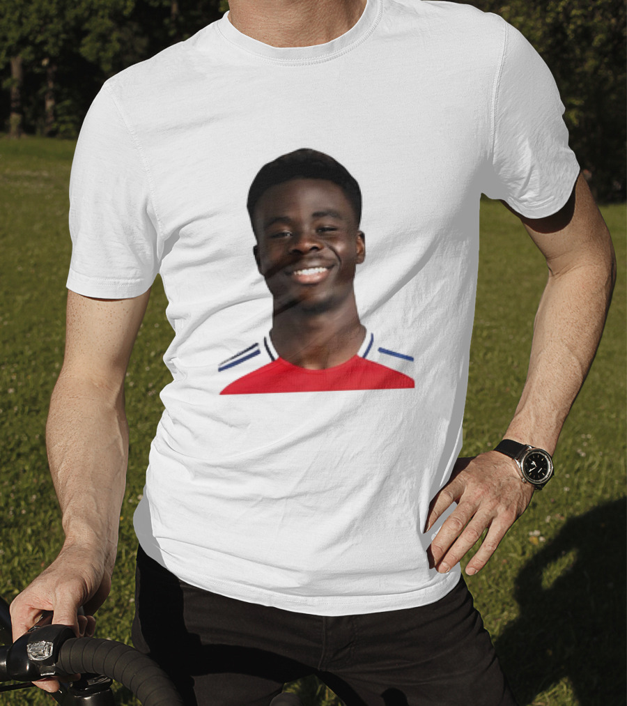 Bukayo Saka Arsenal F.C. Player Icon With Red Jersey T-Shirt