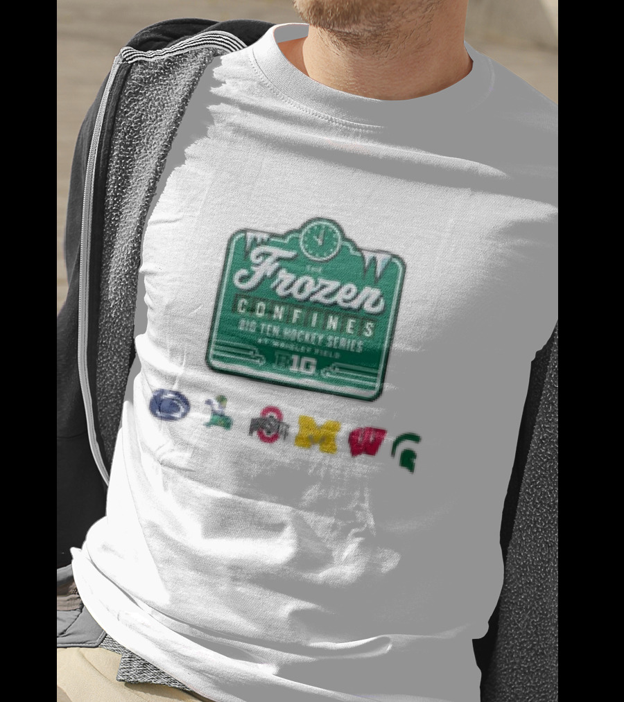 The Frozen Confines Big Ten Hockey Series At Wrigley Field 2025 Penn State Notre Dame Ohio State Michigan Wisconsin Michigan State T-Shirt