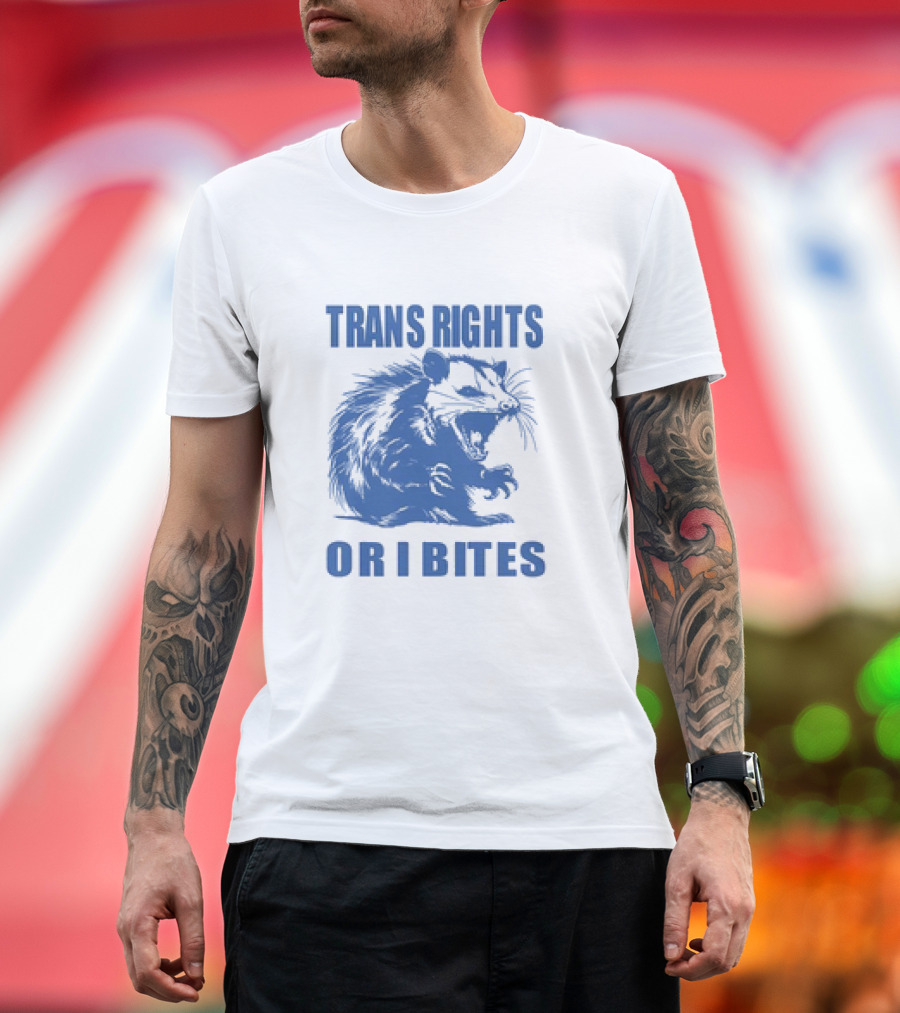 TRANS RIGHTS OR I BITES OPPOSUM RETRO T-Shirt