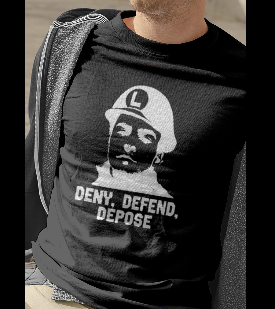 Luigi Mangione L Icon Deny Defend Depose Super Mario Hat T-Shirt