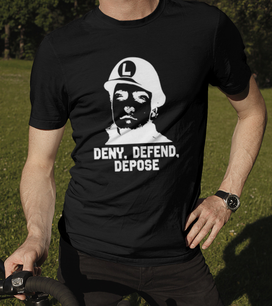 Luigi Mangione L Icon Deny Defend Depose Super Mario Hat T-Shirt