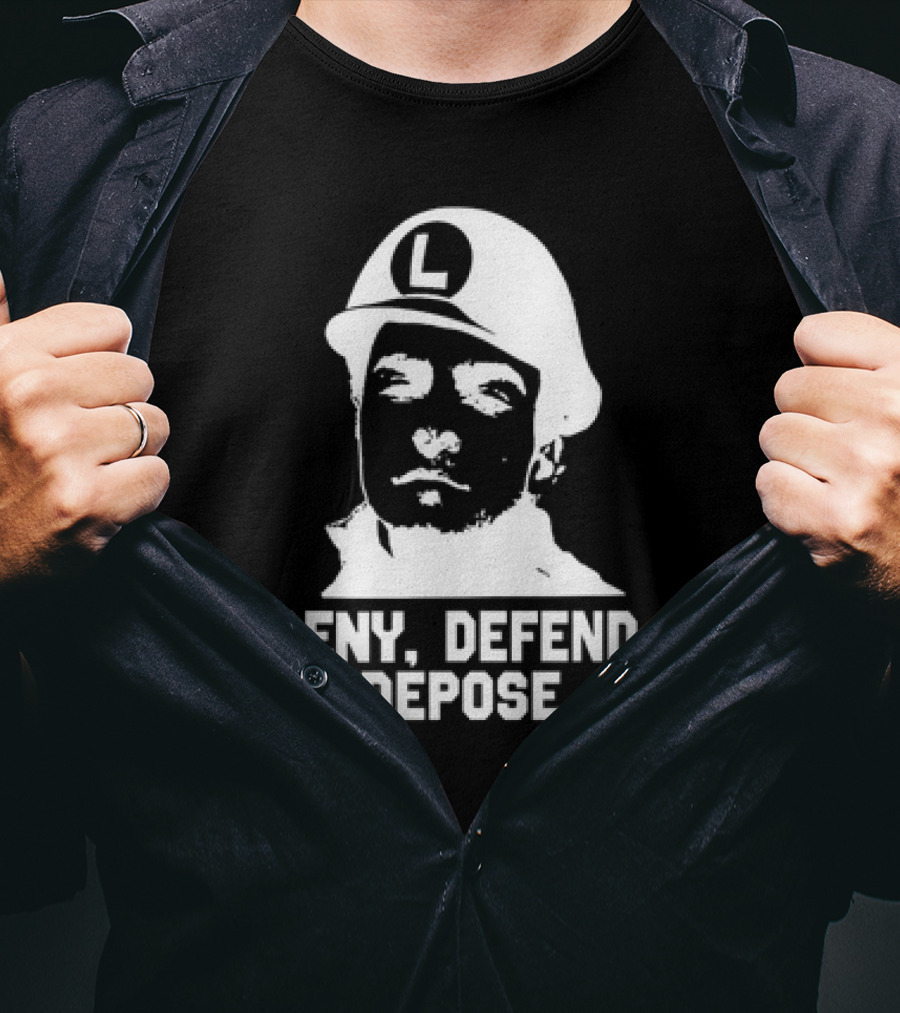 Luigi Mangione L Icon Deny Defend Depose Super Mario Hat T-Shirt