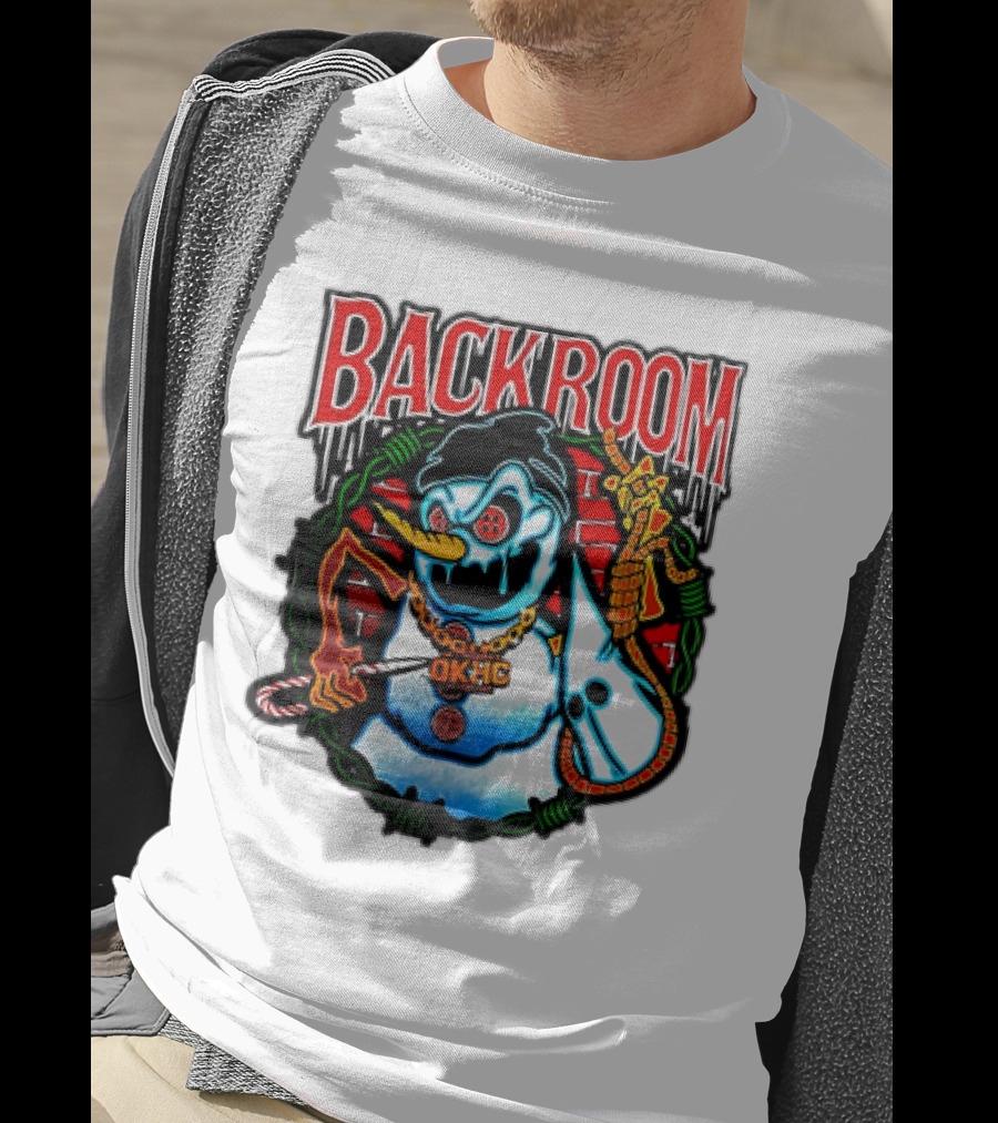 Backroom OKHC Hardcore Snowman Holiday T-Shirt