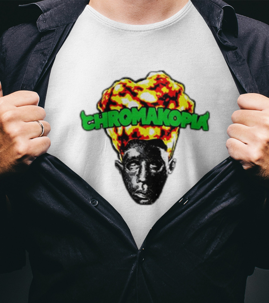 Chromakopia Flaming Head Abstract T-Shirt