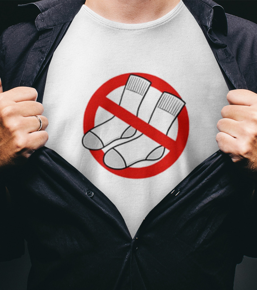 No Socks Symbol Keine Socken T-Shirt