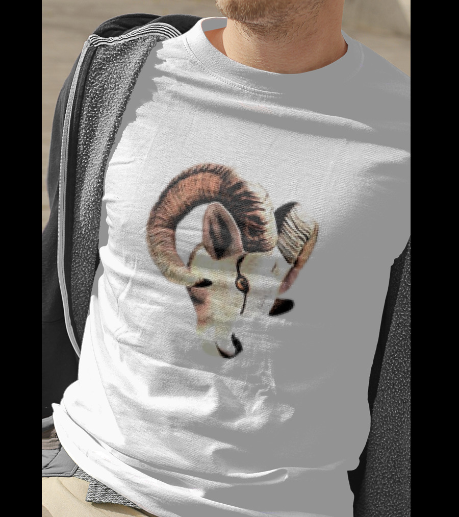 Los Angeles Rams Goat Cutout Animal T-Shirt