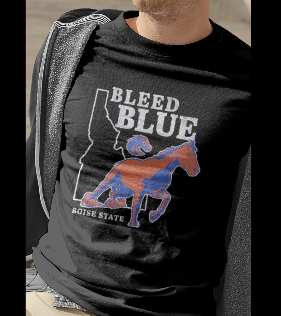 Bleed Blue Boise State Broncos Vintage Logo Idaho T-Shirt