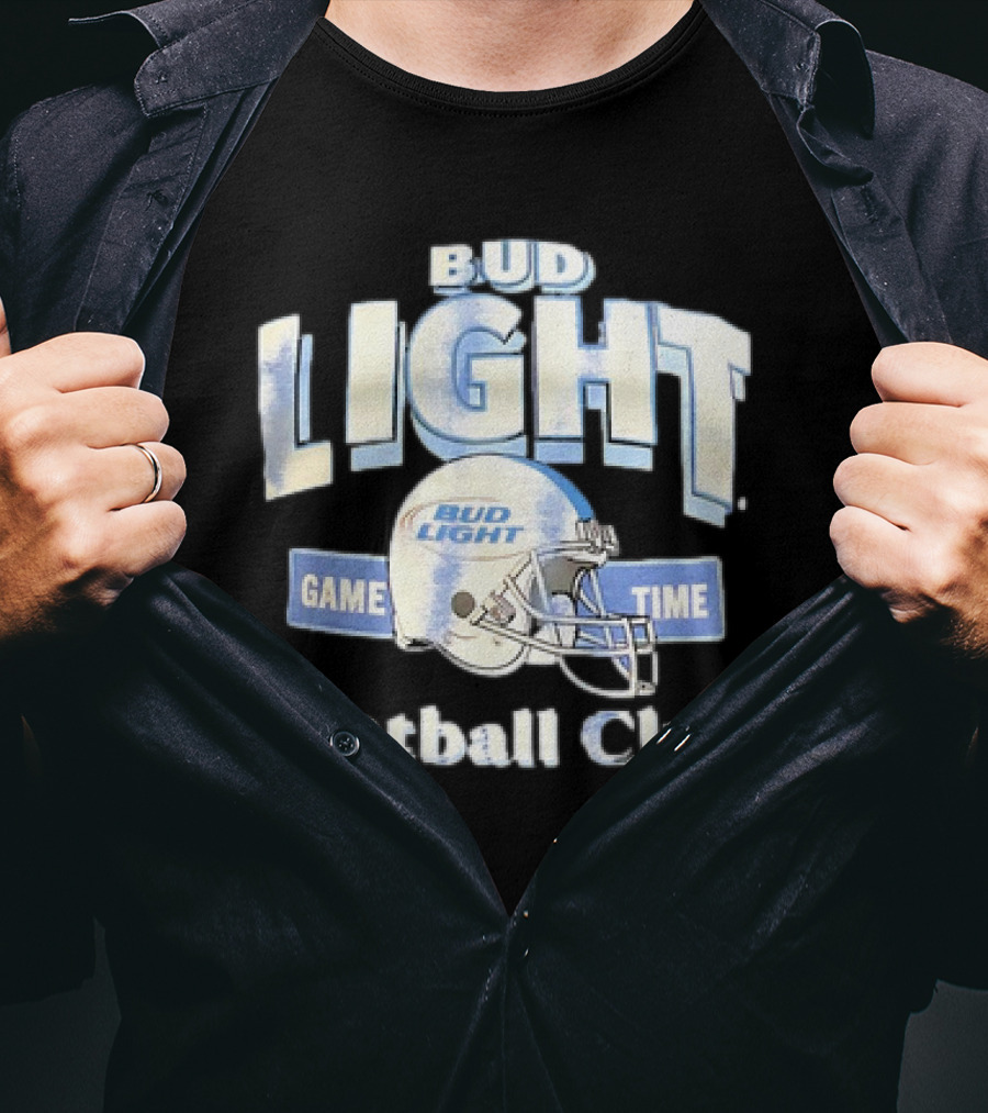 Bud Light Game Time Football Club Helmet T-Shirt