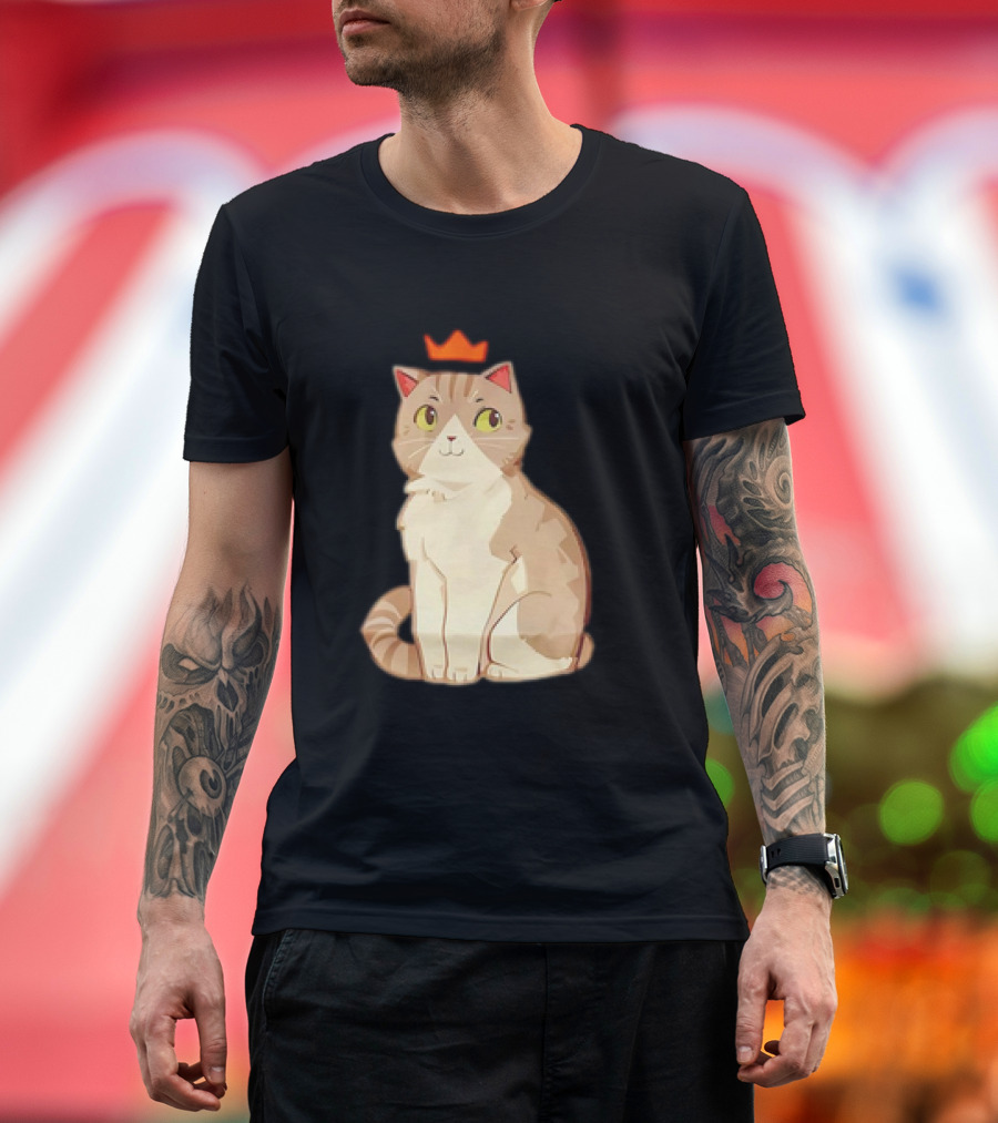 Good Times Cat With Orange Crown T-Shirt