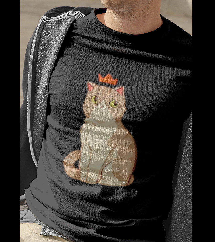 Good Times Cat With Orange Crown T-Shirt